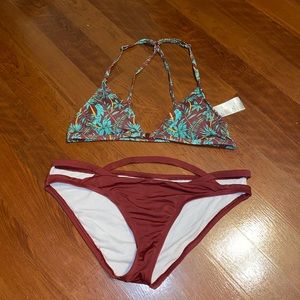 Urban outfitters triangle top and strappy bottom
